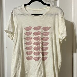 Stella & Dot Cream Top with Gold Accents